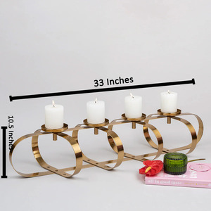 Nueva llegada Tea Light Holder Metal Decoración navideña para fiestas-Soporte de vela de hierro con caja de embalaje - Product Image 3