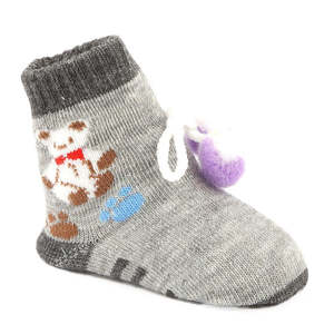 Newborn <b>Booties</b> - Grey - Product Image 1