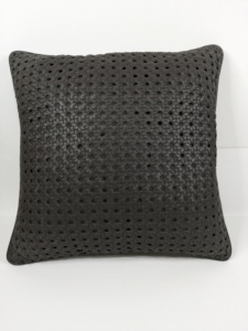 Belle main tressé coussin taie d'oreiller maison décorative canapé coussin couvre pur cuir oreiller en gros personnalisé nouveau à la main - Product Image 2