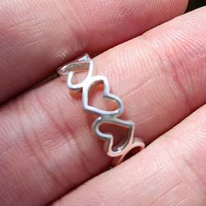 Bague Cœur Faite Main en Argent Sterling 925, Anneau Cœur Connecté Romantique, Bijou de Promesse Personnalisé, Cadeau pour Elle - Product Image 6