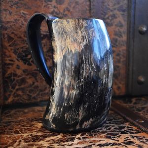 VENTE EN GROS TASSE À BIÈRE SEELLNG AVEC POIGNÉE HÊTRE HÔTEL et Restaurants Haute Demande Vodka Corne à boire Tasse pour Noël - Product Image 6