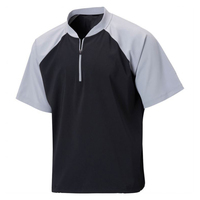 Veste de baseball unisexe à manches courtes, respirante, imperméable, fermeture éclair sur le devant, ajustable, vêtements de sport de haute qualité, 360g, 100% coton
