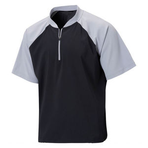 Veste de cage à manches courtes pour hommes, veste de cage de baseball et de softball hydrofuge, vestes de cage de baseball réglables à fermeture éclair sur le devant - Product Image 1