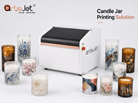 Impresora UV cilíndrica rotativa de sobremesa artisJet Young tamaño A4 para impresión de logotipos en tarros de vidrio para velas y copas de vela