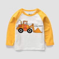 Tenues d'hiver personnalisées pour bébés garçons, ensembles pour enfants, vêtements à manches longues, vêtements décontractés en tricot uni 100% coton, t-shirts