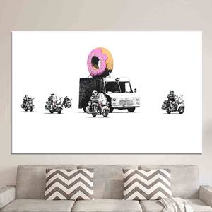 Impression sur toile Donut Protect Graffiti : Décoration murale artistique pour voiture, toile encollée - Product Image 1