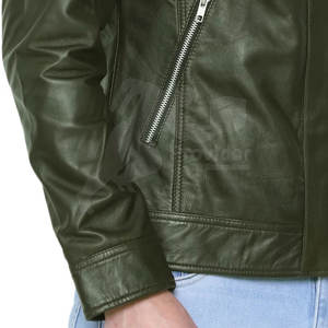 Veste d'hiver pour homme grande taille, respirante, en cuir, imperméable, écologique, service OEM, couleur personnalisée, streetwear, col montant, fermeture avant - Product Image 6