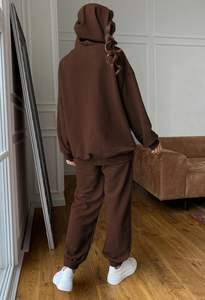 Conjunto de ropa deportiva para mujer de talla grande al por mayor, sudaderas con capucha para mujer, ropa deportiva informal de lana, chándal para mujer - Product Image 2