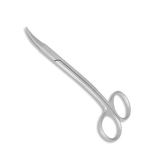 Ciseaux chirurgicaux à double lame tranchante incurvée finition sable ciseaux de salle d'opération en acier inoxydable allemand - Product Image 1