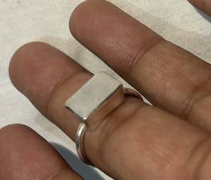 Anillos de plata de ley hechos a mano, gemas de piedra lunar arcoíris, conjunto de bisel en forma de rectángulo de 8X12MM para regalo de aniversario, joyería para mujer y Niña - Product Image 5