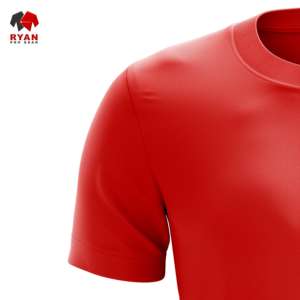 T-shirt en coton personnalisé pour hommes, tissu durable, doux, confortable, respirant et doux, de couleur unie. - Product Image 4