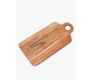 Nouveau design Plateau en bois et planche à découper avec poignées en aluminium Poignées brillantes plaquées argent Plateau à découper en bois - Product Image 2