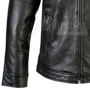 Chaqueta de cuero de alta calidad Chaqueta de cuero con logotipo personalizado Ropa de moda Chaqueta de cuero para hombres - Product Image 4