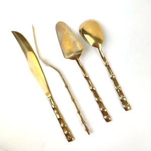 New Arrival Manufactured in India at Wholesale Price Classic <b>Gold</b> Stainless Steel <b>Cutlery</b> <b>Set</b> for Hotel & Home Wedding Party - Product Image 1