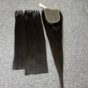 Fermeture droite en os en gros, grand stock de cheveux vierges de qualité supérieure 100% cheveux vierges, cheveux bruts vietnamiens - Product Image 4