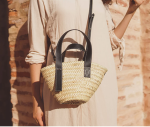 Sac en paille fait main, panier en paille, sac naturel, sac de plage, sac artisanal - Product Image 1