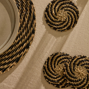 Posavasos de Pasto Marino Tejido a Mano, Mantel Individual Redondo Natural para Tazas y Vasos, Fabricante Mayorista - Product Image 2