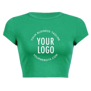 T-shirts personnalisés de haute qualité, vêtements décontractés, t-shirts fins, crop tops pour femmes - Product Image 5