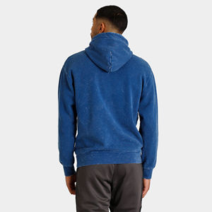 เสื้อมีฮู้ดแบบสวมหัวมีซิปสองชั้นวินเทจของผู้ชายพิมพ์ลายผ้าฝ้ายขนแกะฤดูใบไม้ร่วง/ฤดูหนาวปักลายสีพื้น - Product Image 5