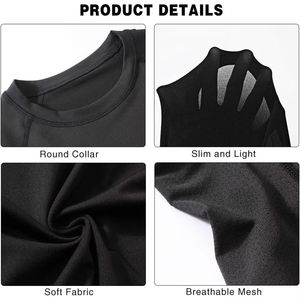 Camiseta de compresión de manga larga para culturismo, capas base transpirables para gimnasio, ropa para correr y correr, transpirable, OEM - Product Image 5