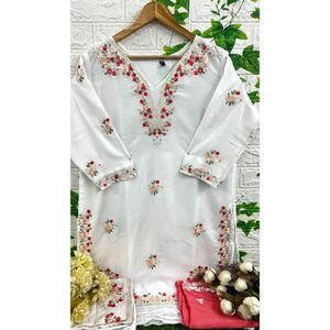 Latest New Arrival Trending High Quality <b>Designer</b> Fancy <b>Cotton</b> <b>Salwar</b> <b>Kameez</b> With Embroidery & <b>Lace</b> Work Wholesale Supply - Product Image 1