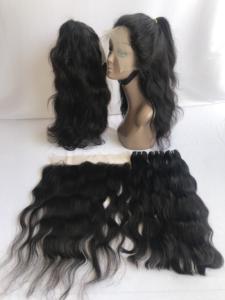 Perruques frontales ondulées naturelles 13x4 + 3 paquets, cuticule vierge brute alignée, trame péruvienne naturelle Remy, offre spéciale - Product Image 5