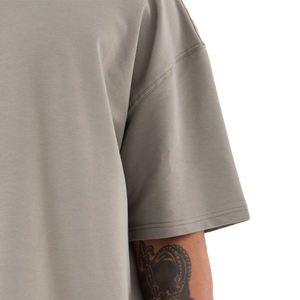 Camiseta de Verano para Hombre, Casual, Oversize, 100% Algodón, Tejido Grueso, Secado Rápido, Transpirable, Cuello Personalizado, Hombros Caídos - Product Image 3