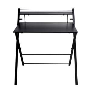 Escritorio de Computadora Compacto de Diseño Simple en Color Negro Well Home, 80x50x73.5cm - Product Image 1