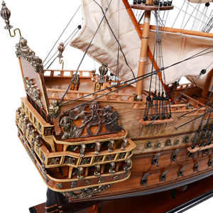 Modelo de barco real, velas torcidas, hecho a mano, madera pintada, decoración de pared para el hogar, letrero OMH T072C, tema deportivo - Product Image 6