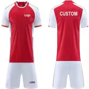 Camisetas de fútbol unisex transpirables personalizables, uniforme de fútbol de poliéster con nombre de Club y logotipo estampado, conjunto de ropa de estilo superior. - Product Image 6