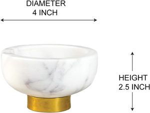 HOT SELLING MARBLE <b>WHITE</b> FINISH CLASSIC Party Decorative Bowl Centerpiece <b>Table</b> Accent Modern Design Quality Luxury - Product Image 2