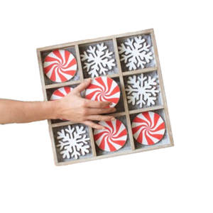 Juego de Mesa Clásico de Tres en Raya de Madera, Divertido Desafío Mental, Juego de Mesa para Interiores, Entretenimiento para Familiares y Amigos - Product Image 1