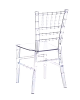 Chaises de salle à manger transparentes en acrylique de qualité supérieure, empilables, modernes, en cristal, pour la maison, le bureau et la salle de sport