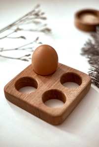 ชั้นวางไข่ไม้สามชั้นชั้นไม้อะคาเซียมะม่วงที่เก็บของสำหรับวางไข่18ฟองถาดไม้ธรรมชาติที่จัดระเบียบในห้องครัว - Product Image 4