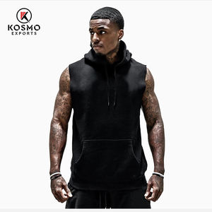 <b>Sleeveless</b> <b>Hoodies</b> tank Top <b>Men's</b> t Shirt Polyester Gym Shirt Hood Muscle <b>Men</b> Vest Gym Wear Workout Sport Vest - Product Image 4