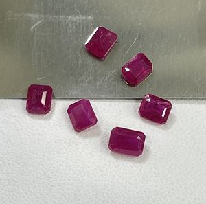 100% Natural Fine Quality Heated Mozambique <b>Ruby</b> 5x4mm Octagon Cut Reddish Pink Color Loose Gemstone for Making <b>Bracelet</b> - Product Image 5