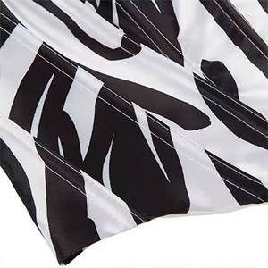 Top Fashion Sexy Zebra Print Satin Crop Tops Femmes Bustier Corset Tube Corset Sans Manches - Product Image 5
