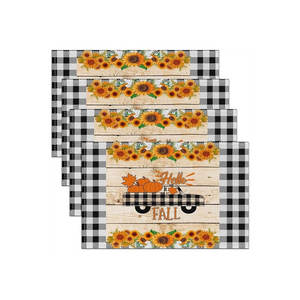 แผ่นรองจานผ้าฝ้ายแท้พิมพ์ลายตามสั่งผู้ผลิตในอินเดีย - Product Image 2