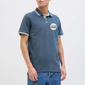 Camisetas Casuales de Manga Corta para Hombre, Corte Ajustado, con Logotipo en el Pecho, Estilo Polo - Product Image 1