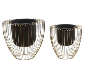 Ensemble de 3 pots de fleurs galvanisés pour l'intérieur et l'extérieur, pots de fleurs pour la maison, jardin, utilisation décorative pour le salon, pots de fleurs - Product Image 5