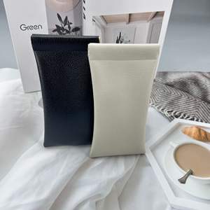 Estuche para Gafas de Sol de Cuero PU con Logotipo Personalizado, Bolsa de Almacenamiento de Gafas de Primera Calidad para Hombre y Mujer, Bolsa para Gafas de Sol de Cuero PU Personalizada OEM - Product Image 3