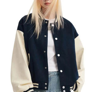 Chaqueta Bomber Unisex de Alta Calidad con Revestimiento de Camuflaje, Cuerpo de Lana, Mangas de Cuero, Resistente al Viento e Impermeable, Diseño Personalizado - Product Image 6