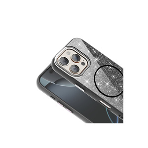 Étui en silicone scintillant de luxe de la série Okso pour iPhone 16 Pro Max, compatible MagSafe, coque arrière scintillante, coque de téléphone portable - Product Image 5