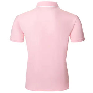 เสื้อโปโลผู้ชายสีชมพูลายทางแนวตั้ง |   เสื้อโปโลผ้าฝ้ายแขนสั้นคอซิป |   แฟชั่นสตรีทแวร์สไตล์เรโทรทรงสลิมฟิตแบบลำลอง - Product Image 2