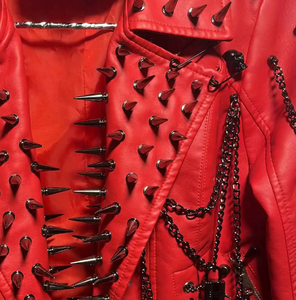 Vestes en cuir véritable tendance, mode hip-hop, vente en gros de vestes en cuir véritable, vestes élégantes pour femmes de qualité supérieure - Product Image 4