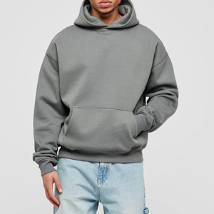 ODM Pull lourd de haute qualité Sweat à capuche French Terry Hoodies Drop Shoulder Heavy Oversized Men Hoodies - Product Image 6