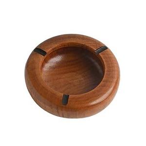 Cenicero Redondo de Madera Hecho a Mano para Decoración del Hogar, Cenicero de Mesa de Tamaño Personalizado, Estilo de Diseño Clásico - Product Image 1