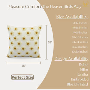 Funda de Cojín Decorativa Personalizable de Algodón Texturizado con Patrón de Margarita Floral Tejida a Crochet para Sofá, Sala de Estar, Decoración del Hogar - Product Image 5