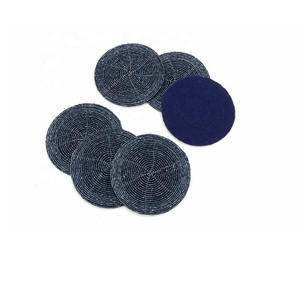 Ensemble de 8 sous-verres ronds faits à la main en verre perlé pour le café et la table de cuisine, nouveauté - Product Image 6