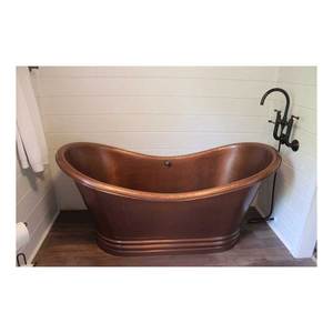 Baignoires autoportantes modernes en cuivre de haute qualité nouveau Look prix raisonnable exporté inde fonction de trempage vieille baignoire en cuivre - Product Image 2